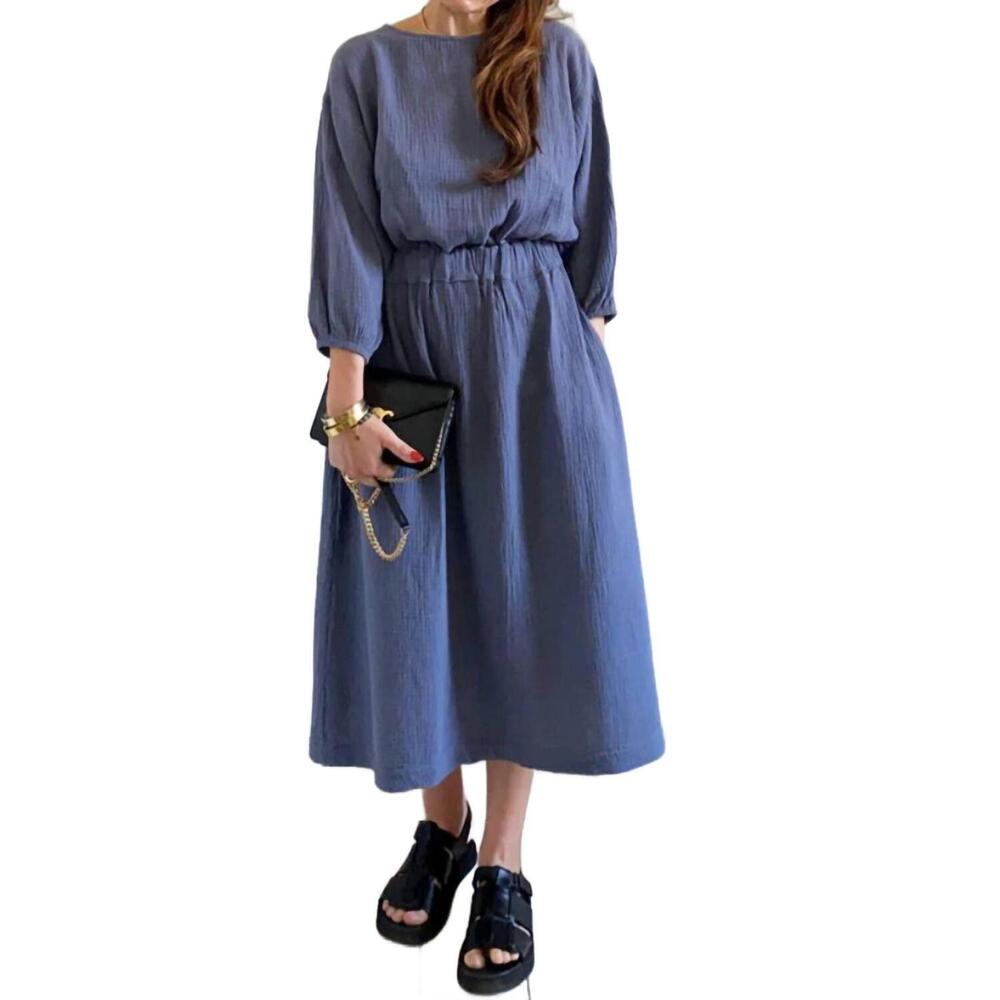 NEW BEAUMONT ORGANIC elizi dress in pewter - Picture 1 of 2